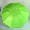 Fluorescent green UV-resistant silver gel folding umbrella, three-fold 10-bone windproof and sunshade, emerald green sun umbrella Specification image